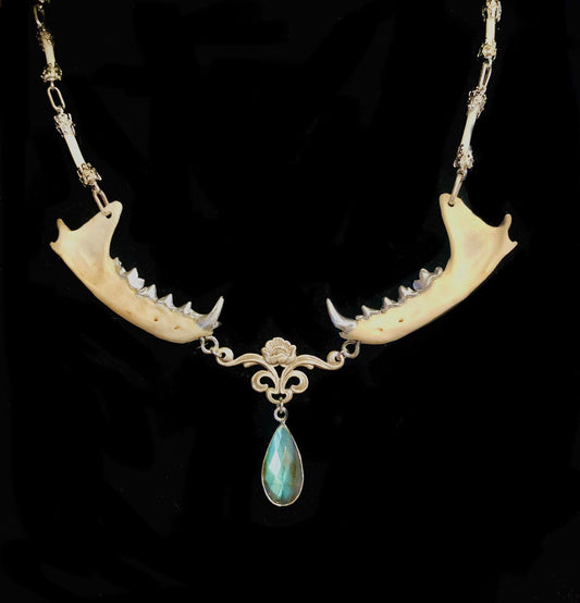 Mink Mandible Labradorite Necklace