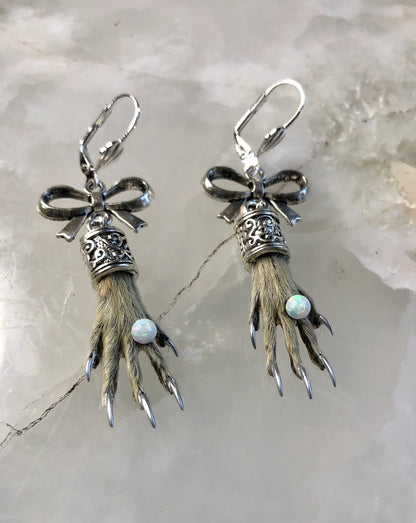 Genuine Opal Taxidermy Earrings
