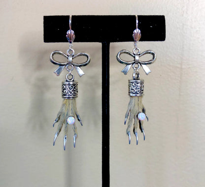 Genuine Opal Taxidermy Earrings