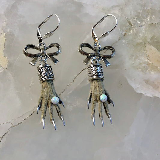 Genuine Opal Taxidermy Earrings