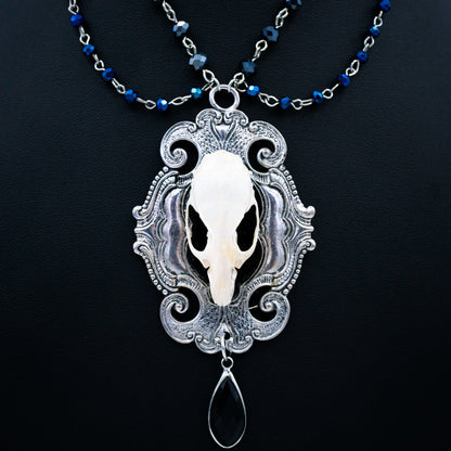 Draped Rat Skull Necklace
