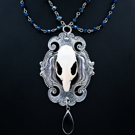 Draped Rat Skull Necklace