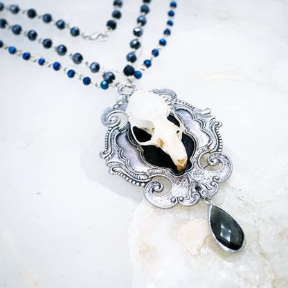 Draped Rat Skull Necklace