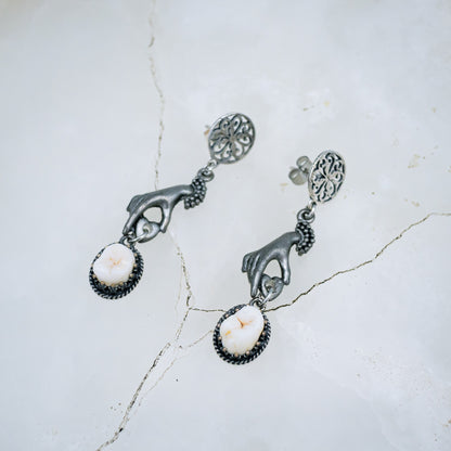 Victorian Human Molar Earrings