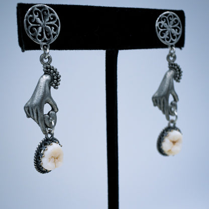 Victorian Human Molar Earrings