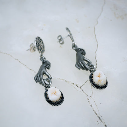 Victorian Human Molar Earrings