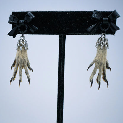 Adorned Gothic Paw Earrings