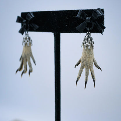 Adorned Gothic Paw Earrings
