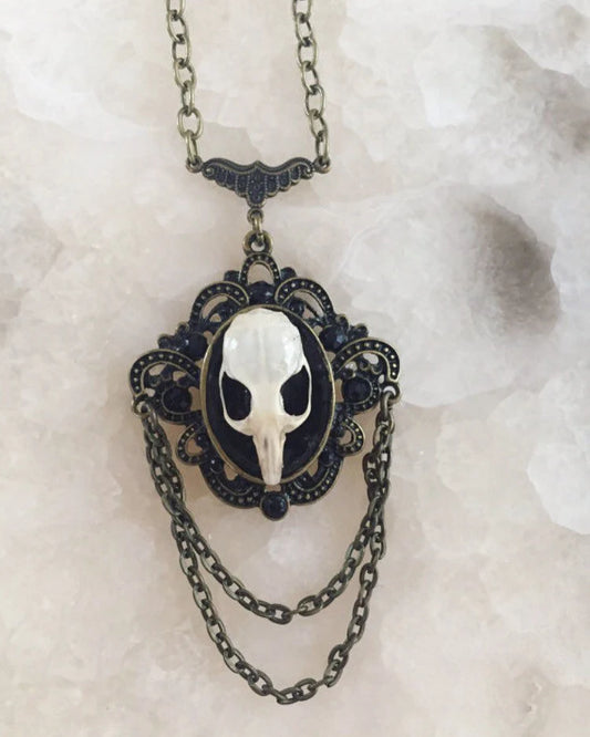Victorian Mouse Skull Necklace