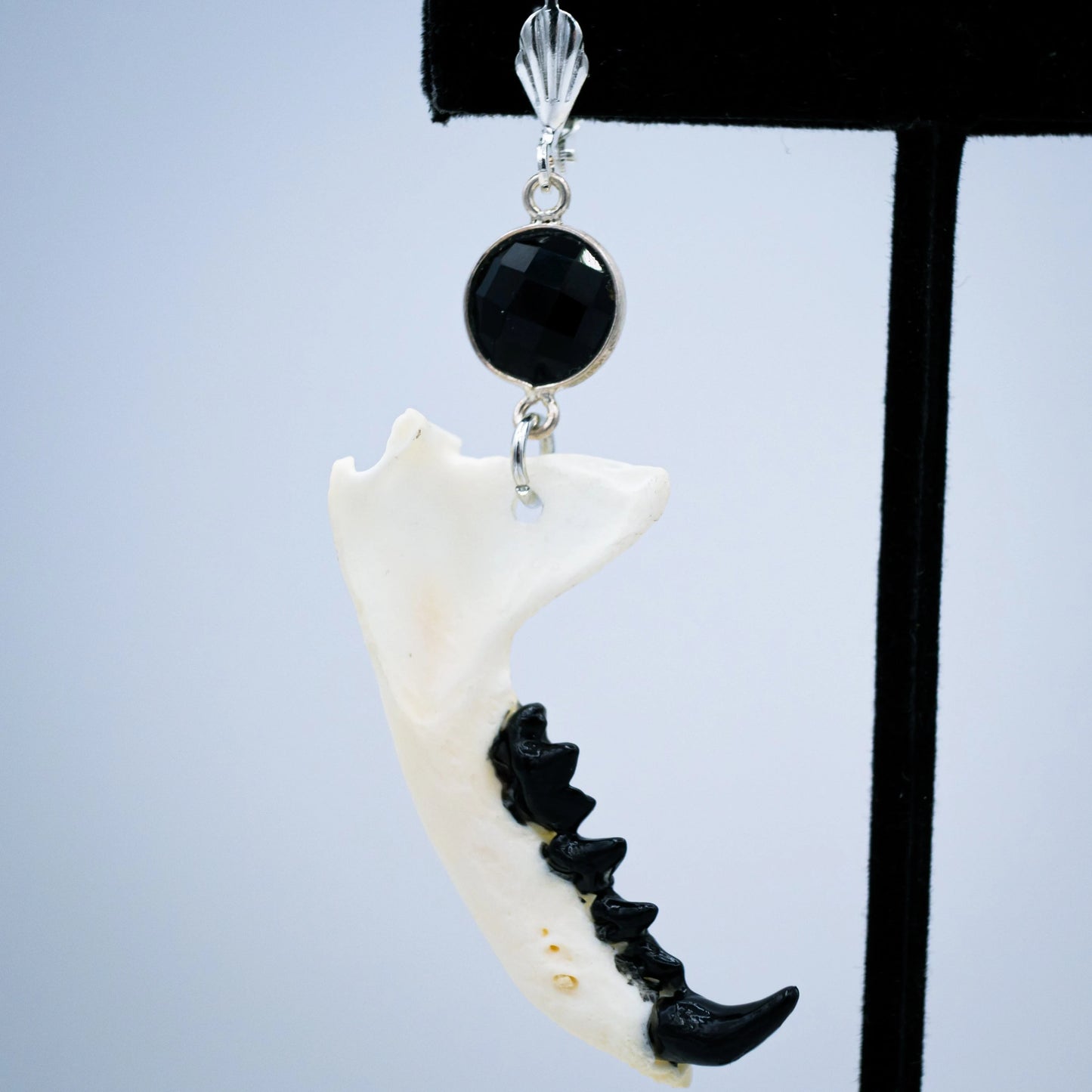 Authentic Mink Jaw Gothic earrings