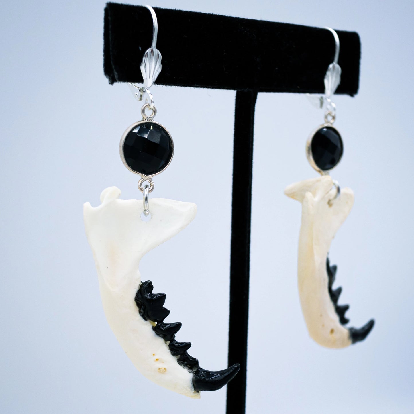 Authentic Mink Jaw Gothic earrings
