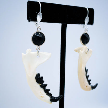 Authentic Mink Jaw Gothic earrings