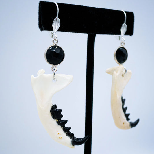 Authentic Mink Jaw Gothic earrings
