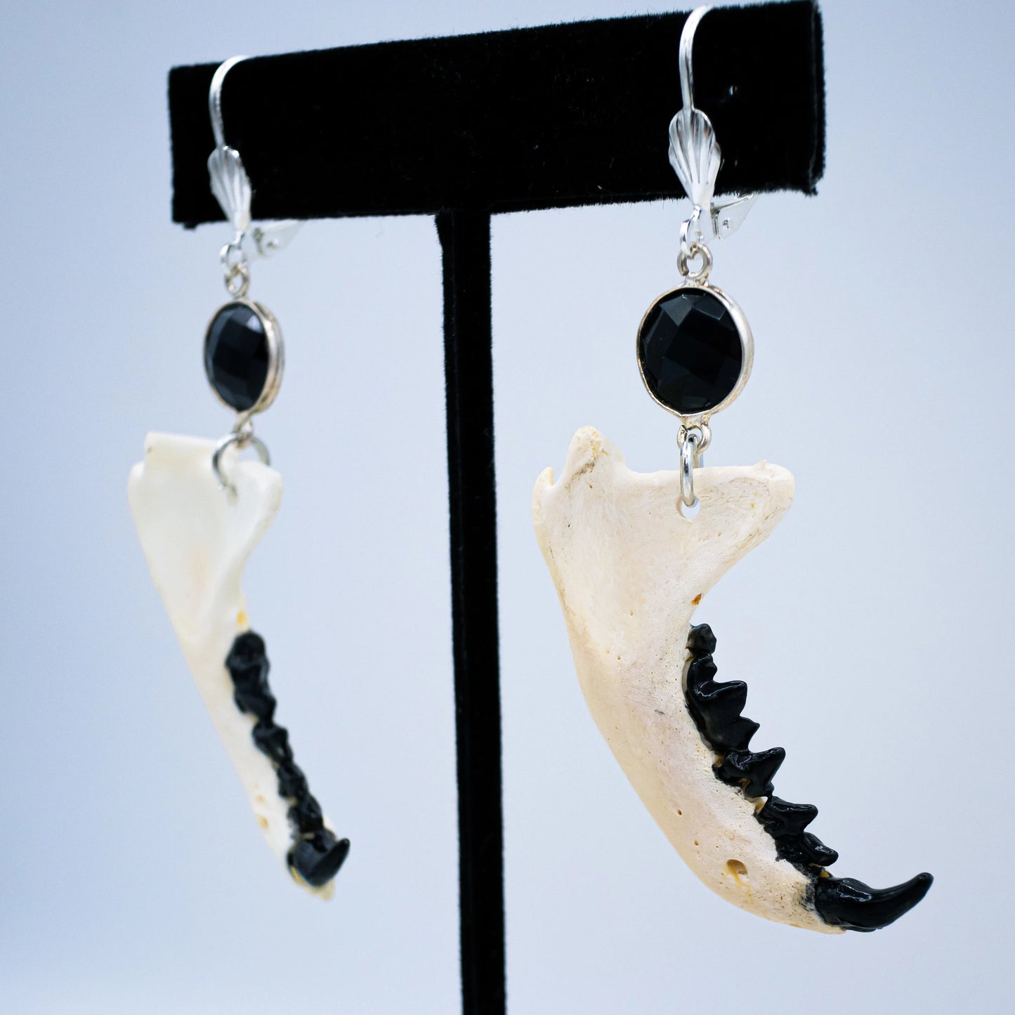 Authentic Mink Jaw Gothic earrings