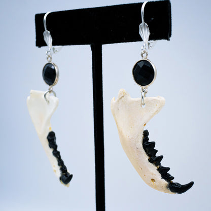 Authentic Mink Jaw Gothic earrings
