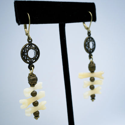 Triple Bone Earrings