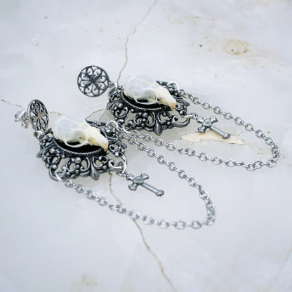 Victorian Gothic Mouse Skull Earrings
