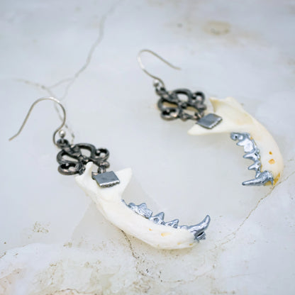 Dearly Departed Mink Jaw Earrings