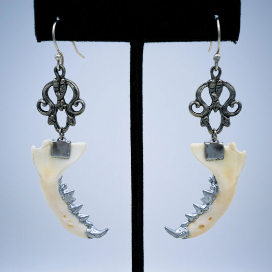 Dearly Departed Mink Jaw Earrings
