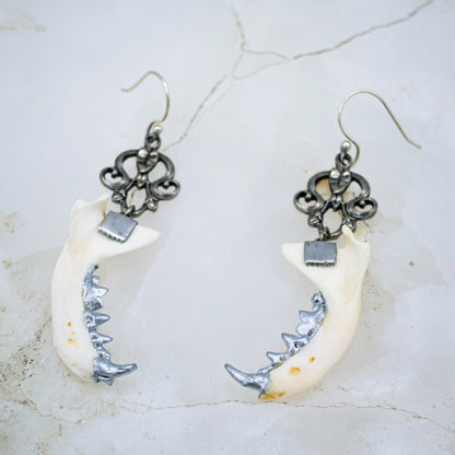 Dearly Departed Mink Jaw Earrings