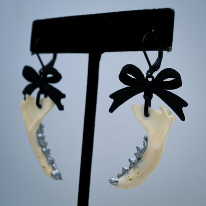 Gothic Jaw Bow Earrings