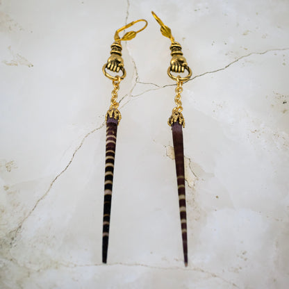 Mourning Sea Urchin Earrings