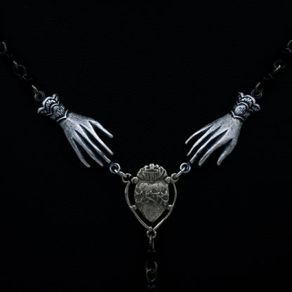 Gothic Beaded Palm Readers Necklace