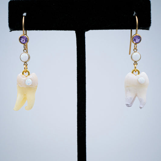 Tooth Fairy's Opal Molar Earrings
