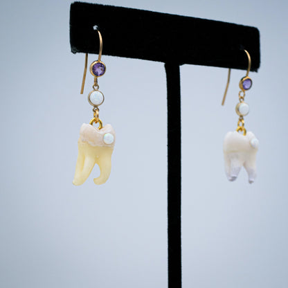 Tooth Fairy's Opal Molar Earrings