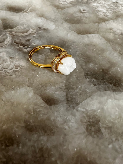 Human Tooth Gold Ring