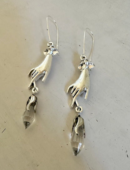 Palm Readers Crystal Earrings
