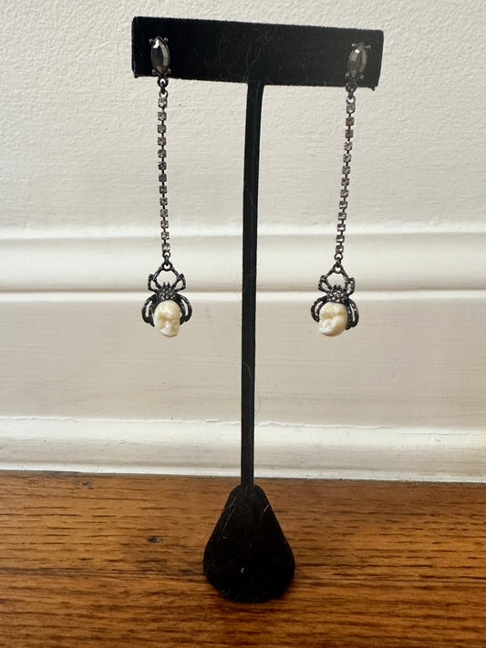 Human Tooth Spider Earrings