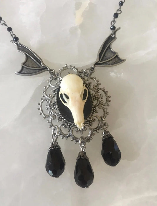 Gothic Bat Winged beaded Necklace