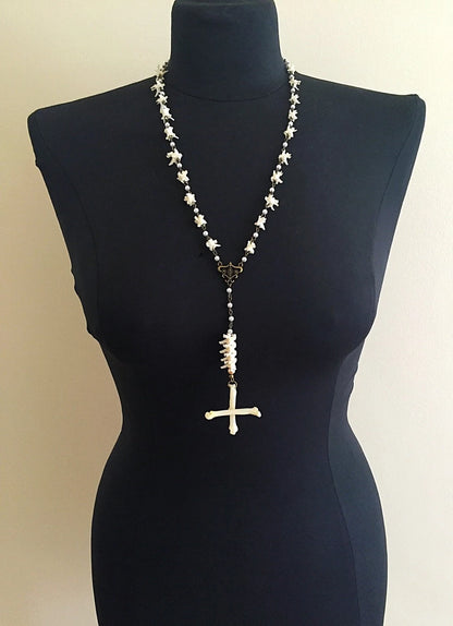 Bone, Vertebrae and Pearl Rosary