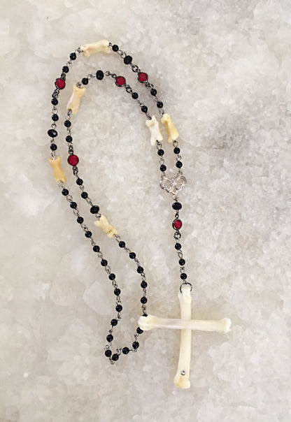 Gothic Bone and Bead Rosary